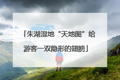 朱湖湿地“天地图”给游客一双隐形的翅膀