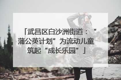 武昌区白沙洲街道：“蒲公英计划”为流动儿童筑起“成长乐园”