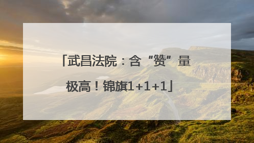 武昌法院：含“赞”量极高！锦旗1+1+1
