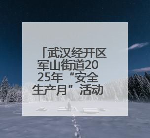 武汉经开区军山街道2025年“安全生产月”活动启动