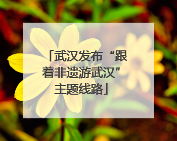 武汉发布“跟着非遗游武汉”主题线路