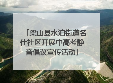 梁山县水泊街道名仕社区开展中高考静音倡议宣传活动