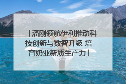 潘刚领航伊利推动科技创新与数智升级 培育奶业新质生产力