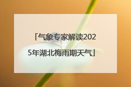 气象专家解读2025年湖北梅雨期天气
