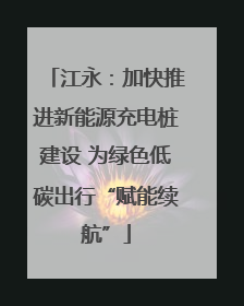 江永：加快推进新能源充电桩建设 为绿色低碳出行“赋能续航”
