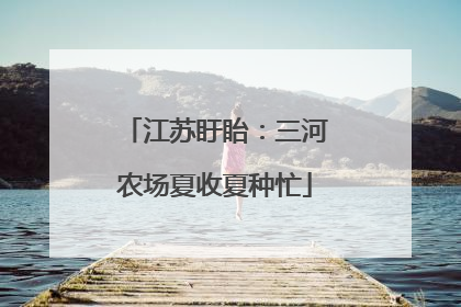 江苏盱眙：三河农场夏收夏种忙