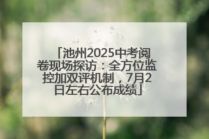 池州2025中考阅卷现场探访：全方位监控加双评机制，7月2日左右公布成绩