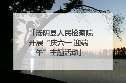 汤阴县人民检察院开展“庆六一 迎端午”主题活动