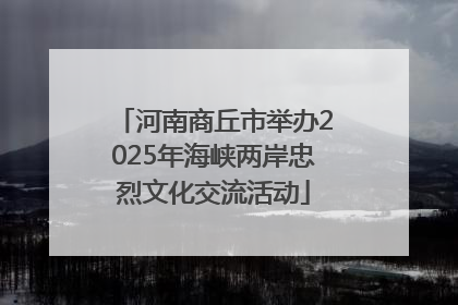 河南商丘市举办2025年海峡两岸忠烈文化交流活动