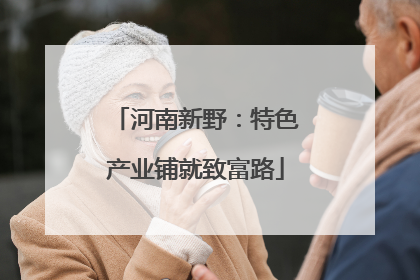 河南新野：特色产业铺就致富路