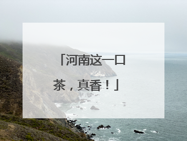 河南这一口茶，真香！
