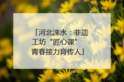 河北涞水：非遗工坊“匠心课” 青春接力育传人