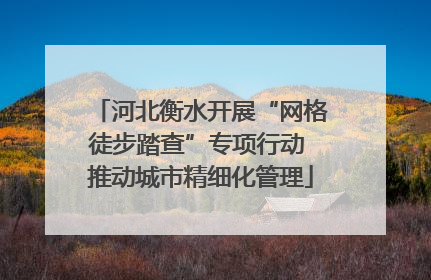 河北衡水开展“网格徒步踏查”专项行动 推动城市精细化管理