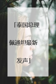 泰国总理佩通坦最新发声