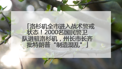 洛杉矶全市进入战术警戒状态！2000名国民警卫队进驻洛杉矶，州长市长齐批特朗普“制造混乱”