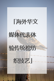 海外华文媒体代表体验传统棉纺织技艺