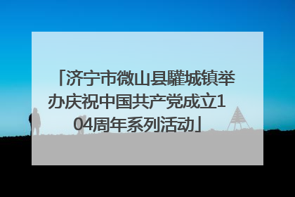 济宁市微山县驩城镇举办庆祝中国共产党成立104周年系列活动