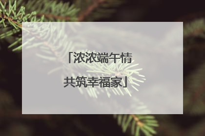 浓浓端午情 共筑幸福家