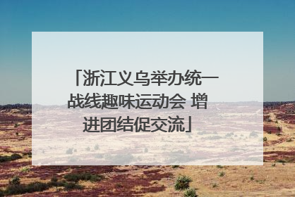 浙江义乌举办统一战线趣味运动会 增进团结促交流