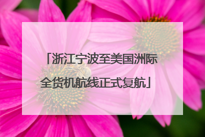 浙江宁波至美国洲际全货机航线正式复航
