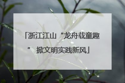 浙江江山“龙舟载童趣” 掀文明实践新风