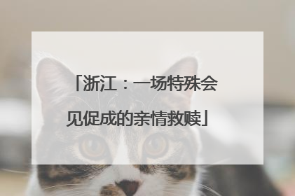 浙江：一场特殊会见促成的亲情救赎