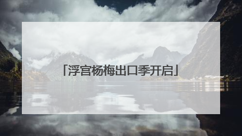 浮宫杨梅出口季开启