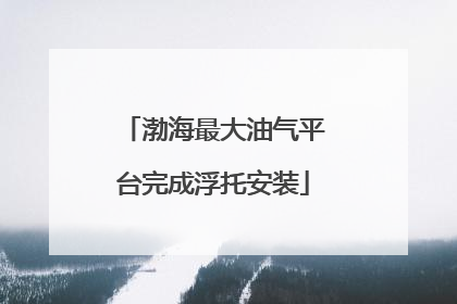 渤海最大油气平台完成浮托安装