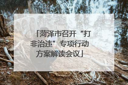 菏泽市召开“打非治违”专项行动方案解读会议
