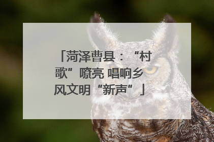 菏泽曹县：“村歌”嘹亮 唱响乡风文明“新声”