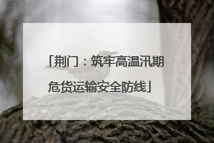 荆门：筑牢高温汛期危货运输安全防线