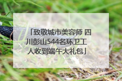 致敬城市美容师 四川彭山544名环卫工人收到端午大礼包