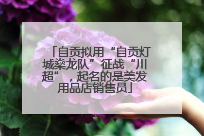 自贡拟用“自贡灯城燊龙队”征战“川超”，起名的是美发用品店销售员