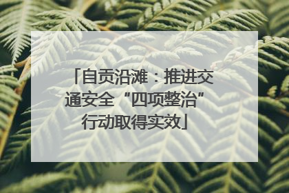 自贡沿滩：推进交通安全“四项整治”行动取得实效