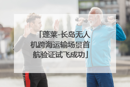 蓬莱-长岛无人机跨海运输场景首航验证试飞成功