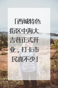 西城特色街区中海大吉巷正式开业，打卡市民真不少