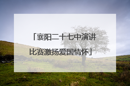 襄阳二十七中演讲比赛激扬爱国情怀