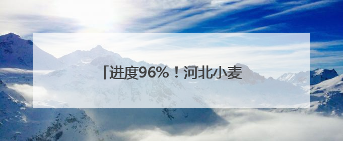 进度96%！河北小麦已收获3000余万亩