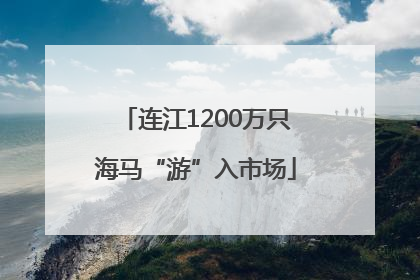 连江1200万只海马“游”入市场