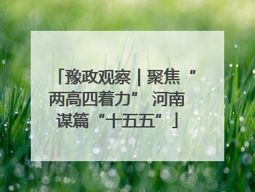 豫政观察｜聚焦“两高四着力” 河南谋篇“十五五”