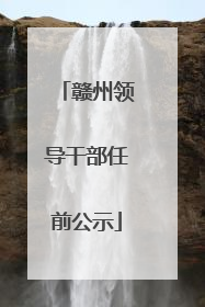 赣州领导干部任前公示
