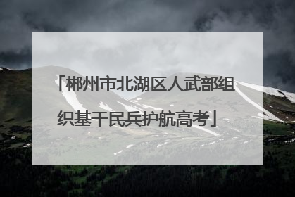 郴州市北湖区人武部组织基干民兵护航高考