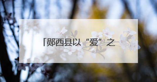 郧西县以“爱”之笔书写“浪漫”