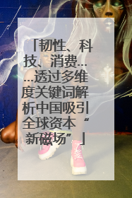 韧性、科技、消费……透过多维度关键词解析中国吸引全球资本“新磁场”