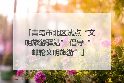 青岛市北区试点“文明旅游驿站” 倡导“邮轮文明旅游”