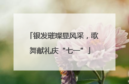 银发璀璨显风采，歌舞献礼庆“七一”