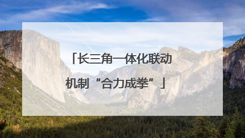 长三角一体化联动机制“合力成拳”