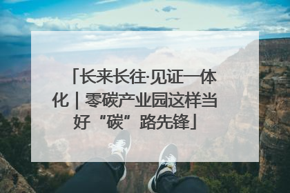 长来长往·见证一体化｜零碳产业园这样当好“碳”路先锋