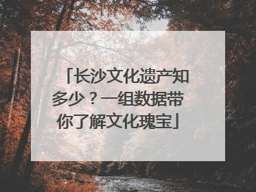 长沙文化遗产知多少？一组数据带你了解文化瑰宝