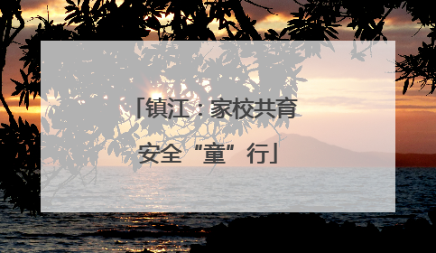 镇江：家校共育 安全“童”行